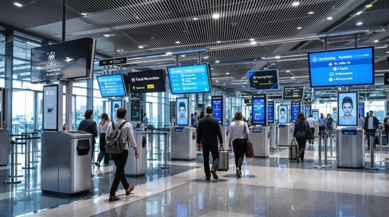 AI powered futuristic airport