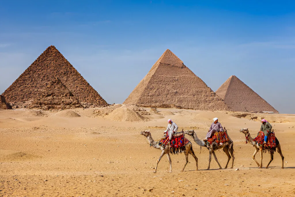 camel ride Pyramids of Giza